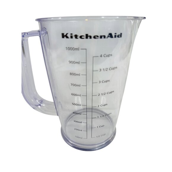 KitchenAid Immersion Blender 1 Liter Measuring Mixing Pitcher With Lid 4 Cup - Picture 4 of 12